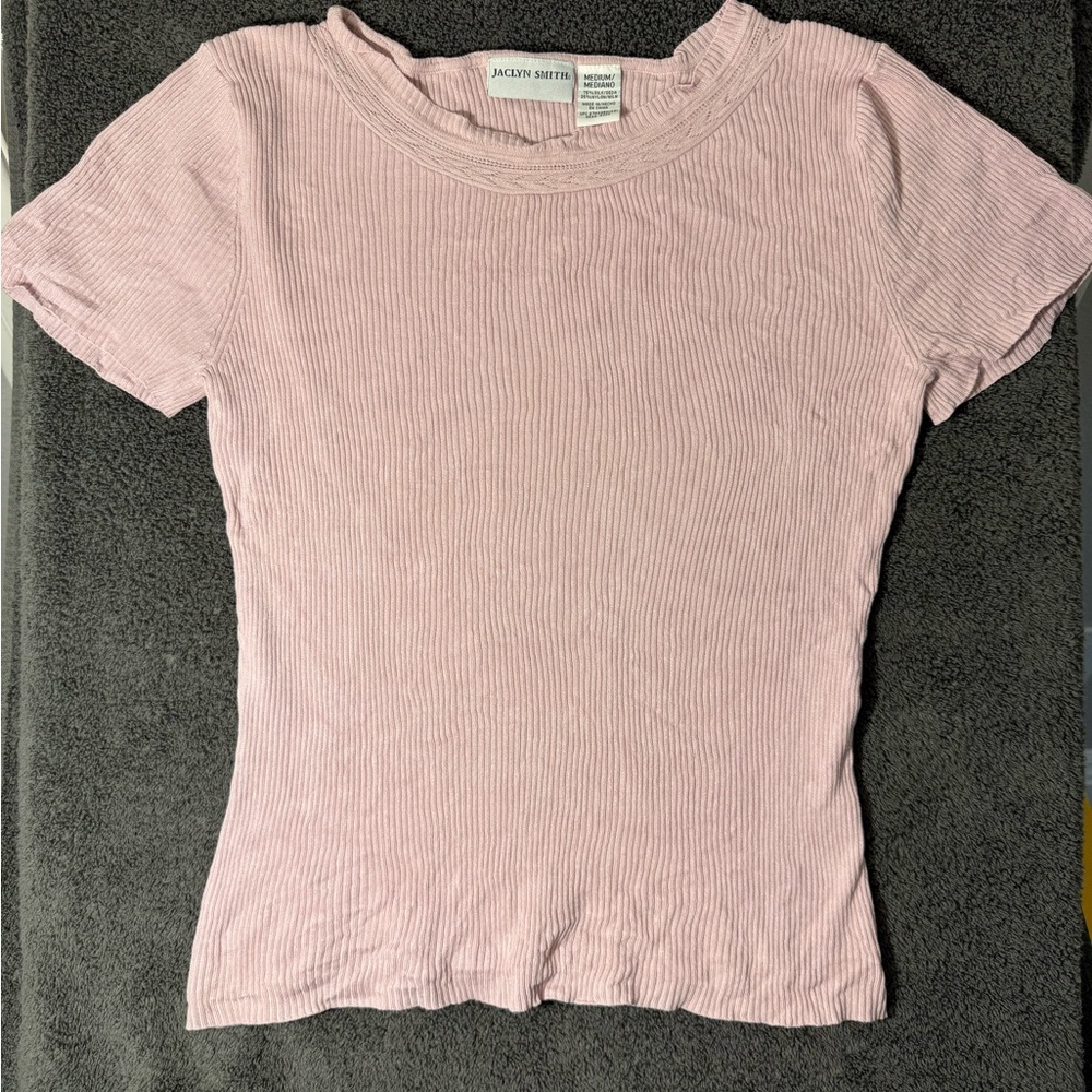 Vintage Jaclyn Smith Light Pink Short Sleeve‎ Top